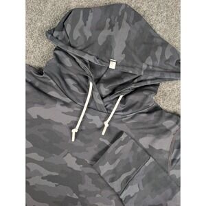 Rhoback Tempo Performance Hoodie Womens‎ Large Black Gray Camo AOP